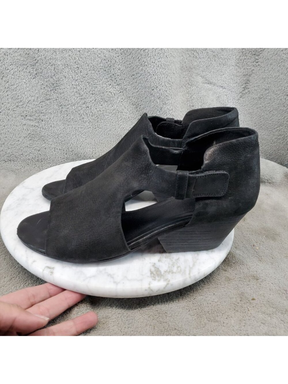 Eileen Fisher Shoes Womens Size 9 Black Leather Iris Ankle Booties *Read*